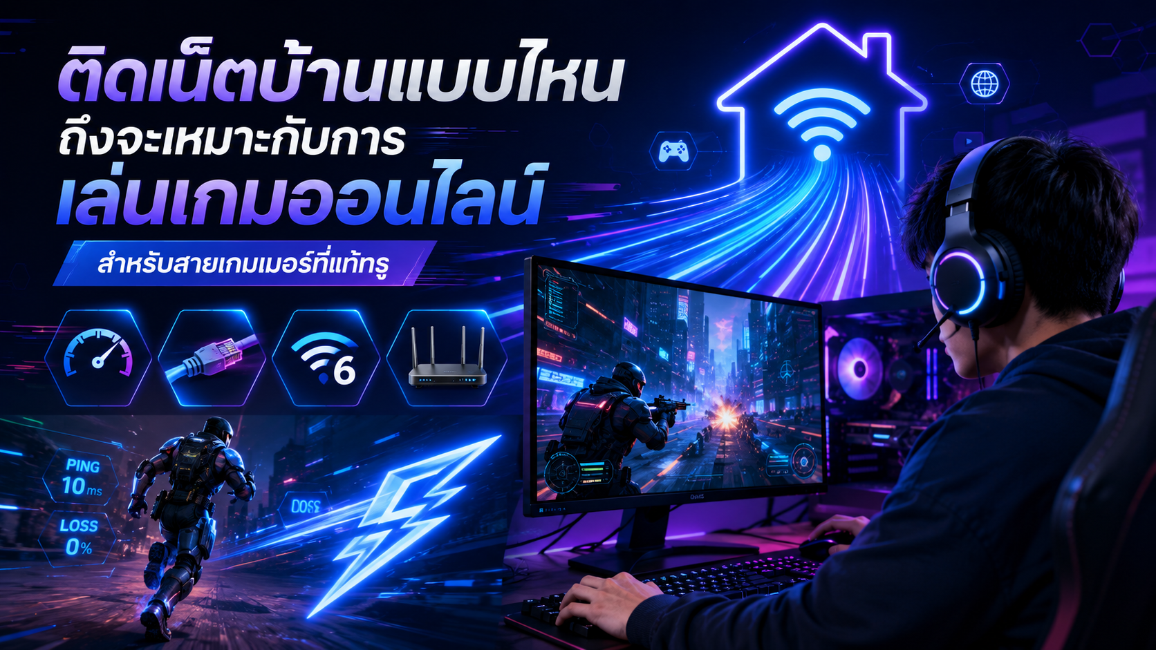 ติดเน็ตบ้านแบบไหนถึงจะเหมาะกับการเล่นเกมออนไลน์