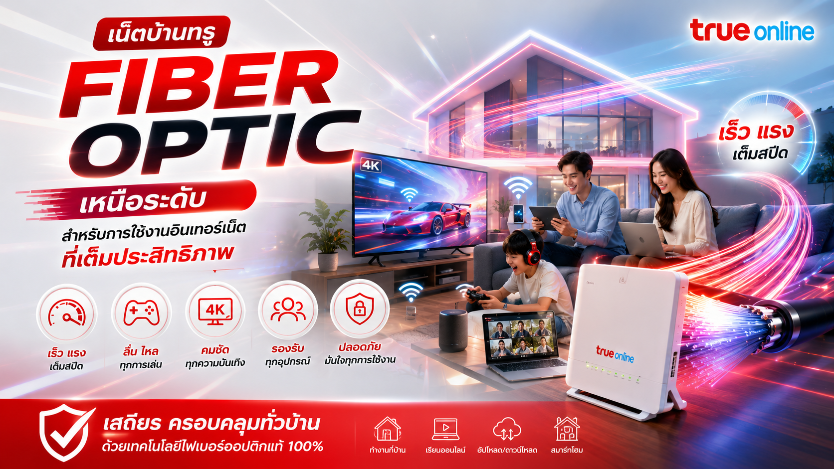 Fiber Optic เน็ตบ้านทรู
