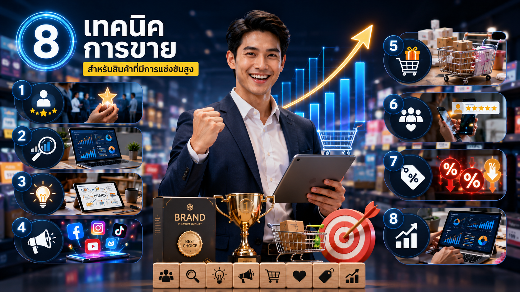8 เทคนิคการขายสำหรับสินค้าที่มีการแข่งขันสูง
