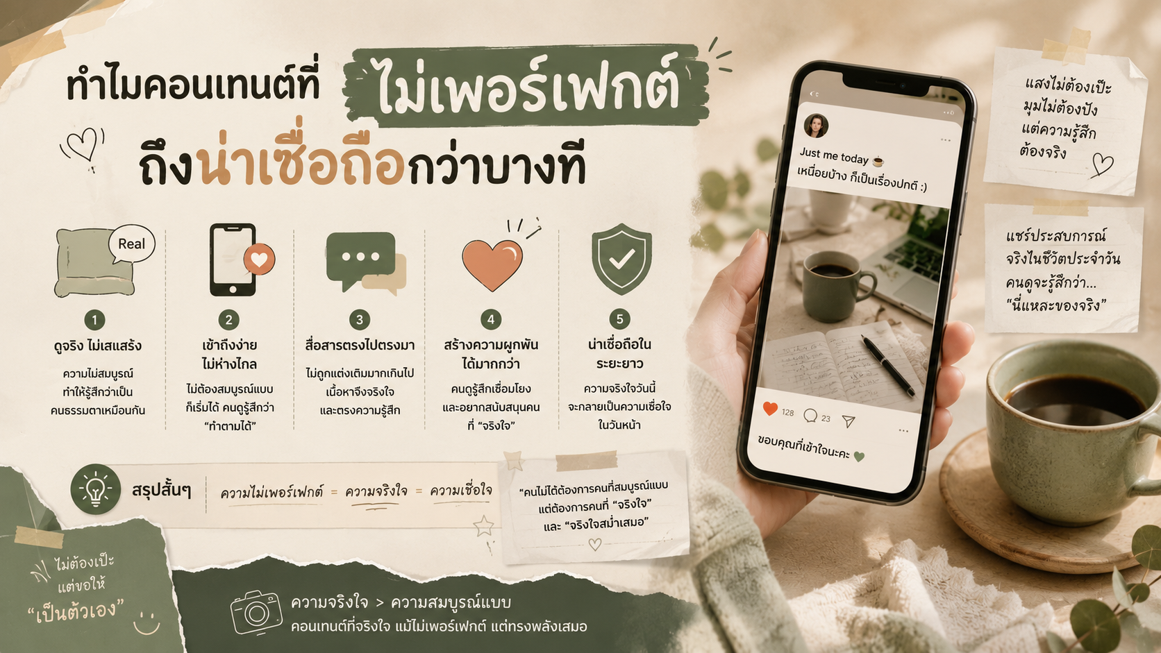 ทำไมคอนเทนต์ที่ไม่เพอร์เฟกต์